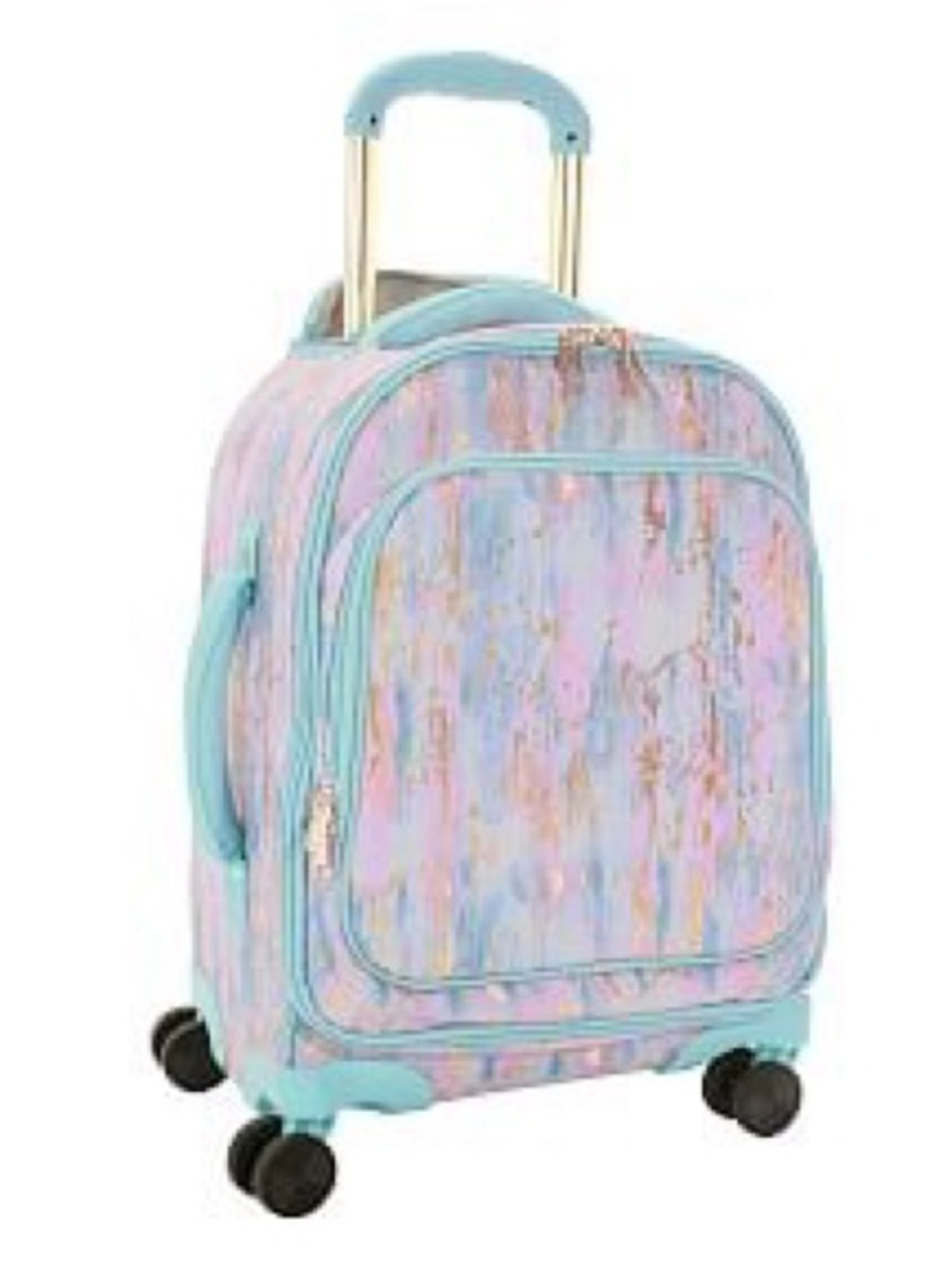 Pottery Barn Teen Jet-Set Artsy Recycled Carry-on Luggage- Rolling Suitcase